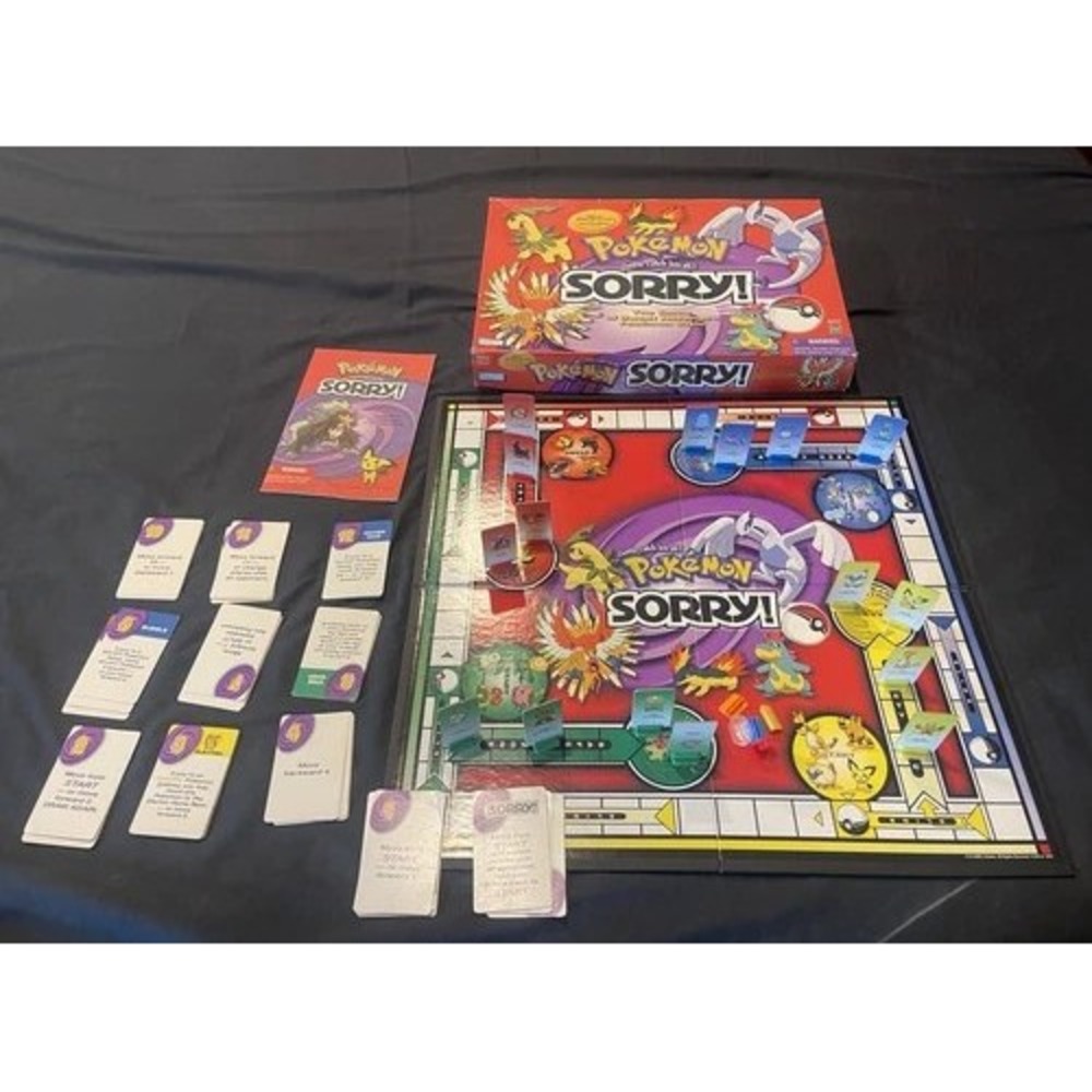 Pokemon Sorry Board Game 2002 Parker Brothers Complete with Box and Manual